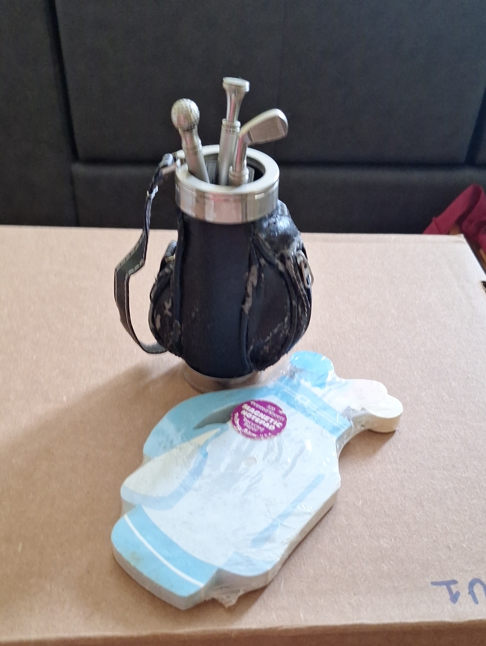 Things Remembered Mini Golf Bag Décor in Black and Silver